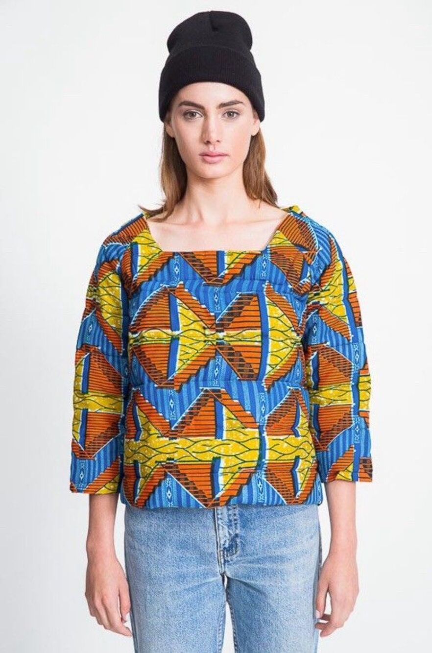 $285 OSEI-DURO Stratum Quilted Sweater Size Small MADE IN GHANA Garmentory
